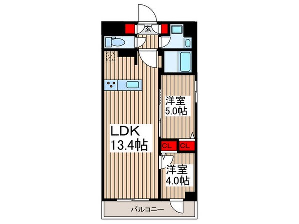 グランカーサ日暮里の物件間取画像